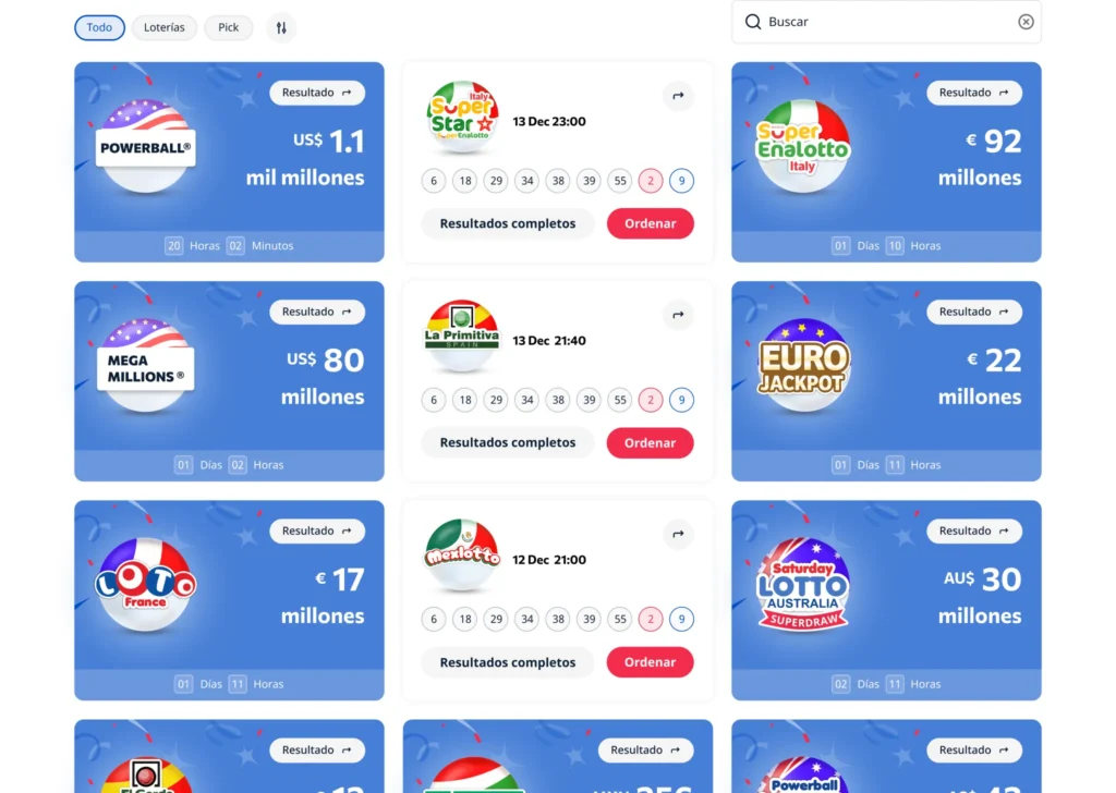 Resultados de lotería al alcance de su mano