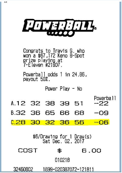 Powerball Ticket
